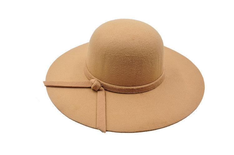 Exclusive Women's casual hat — Beige — Size One Size — Side View