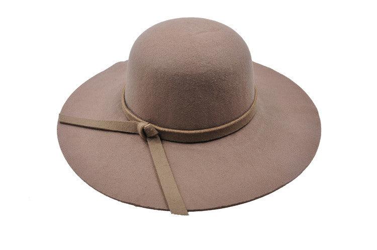 Exclusive Women's casual hat — Beige — Size One Size — Top View