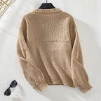 Exclusive Women's Knitted Sweater — Gray — Size S — Lifestyle View
