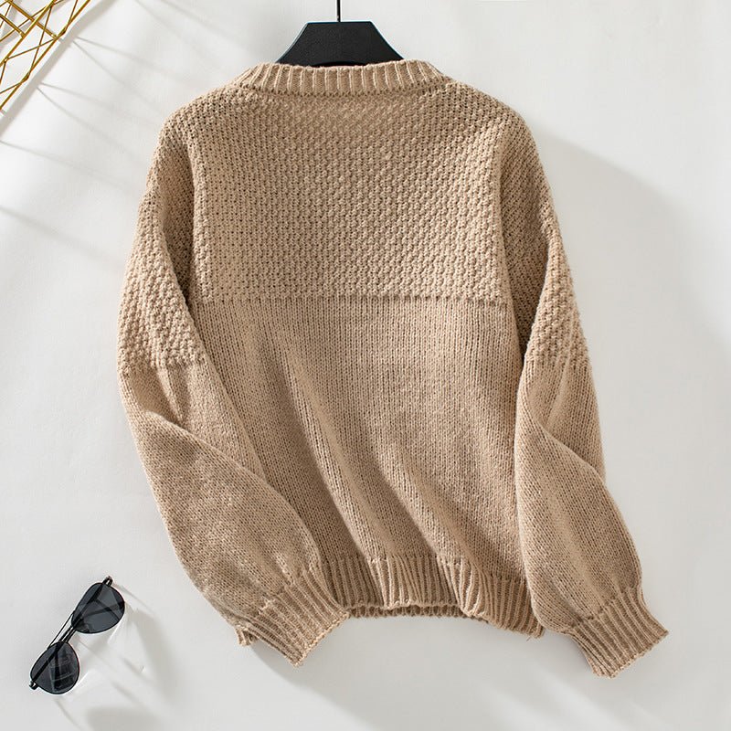 Exclusive Women's Knitted Sweater — Gray — Size S — Lifestyle View