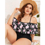 Exclusive Women's plus size bikini — Blue — Size 3XL — Top View