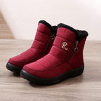 Exclusive Women's Winter Shoes Thickened Waterproof — Black — Size 35 — Top View