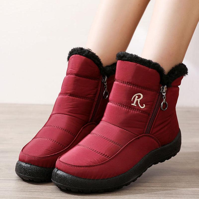 Exclusive Women's Winter Shoes Thickened Waterproof — Black — Size 35 — Detail View