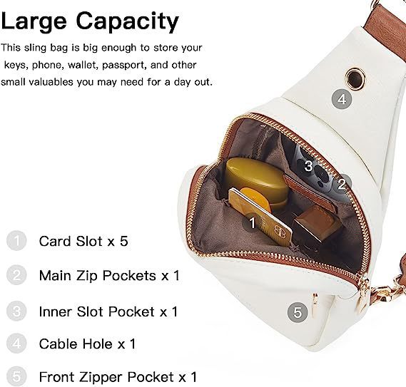 Exclusive Women's Small Shoulder Bag Leather Crossbody Bag — Amber — Size 20to35L — Lifestyle View