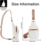 Exclusive Women's Small Shoulder Bag Leather Crossbody Bag — Amber — Size 20to35L — Side View