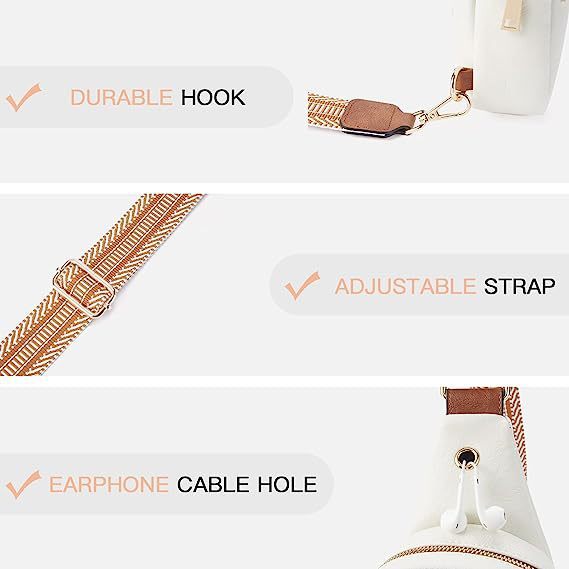Exclusive Women's Small Shoulder Bag Leather Crossbody Bag — Amber — Size 20to35L — Top View