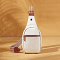 Exclusive Women's Small Shoulder Bag Leather Crossbody Bag — Amber — Size 20to35L — Front View