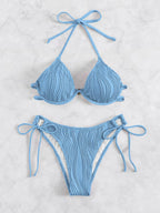 Exclusive Women's Split Sexy Bikini Swimsuit With Steel Bracket — Apricot — Size L — Alternate View 13