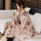 Exclusive Women's Thick Warm Printing Cashmere Scarf — FYR15 Beige Orange — Size 65x185cm — Alternate View 11