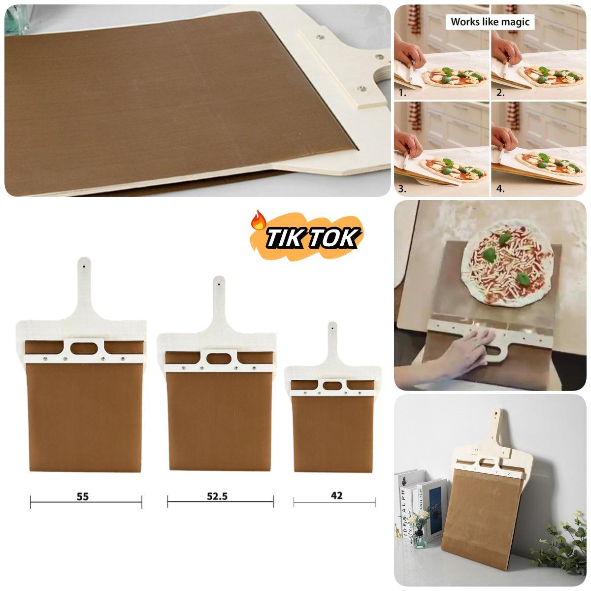 Exclusive Wooden Handle Transfer Pizza — Log — Size 42x26 — Back View