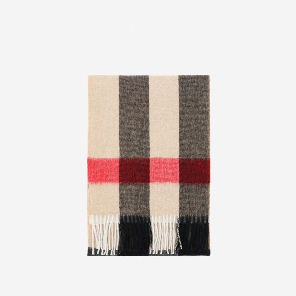 Exclusive Wool Scarf Winter Popular Women's Men's Thickening Minimalist Plaid — Camel Gray Grid — Size 180x30CM — Alternate View 13