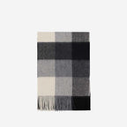 Exclusive Wool Scarf Winter Popular Women's Men's Thickening Minimalist Plaid — Camel Gray Grid — Size 180x30CM — Alternate View 7