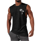 Exclusive Workout Muscle Men Sports Fitness T-shirt — Black — Size 3XL — Side View