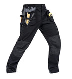 Exclusive Men's Multi-Pocket Workwear Trousers – Loose Fit Heavy-Duty Work Pants — Black — Size 103A — Alternate View 7