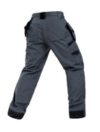 Exclusive Men's Multi-Pocket Workwear Trousers – Loose Fit Heavy-Duty Work Pants — Black — Size 103A — Detail View