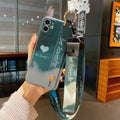 Exclusive Wristband Phone Case Watercolor Phone Case — Blue — Size IPhone X — Front View