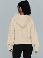 Exclusive Zipper Hoodies Sweatshirts With Pocket — Army Green — Size L — Alternate View 16