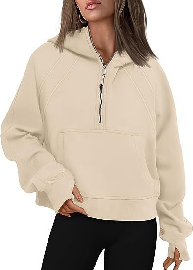 Exclusive Zipper Hoodies Sweatshirts With Pocket — Army Green — Size L — Top View