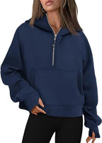 Exclusive Zipper Hoodies Sweatshirts With Pocket — Army Green — Size L — Alternate View 10