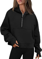 Exclusive Zipper Hoodies Sweatshirts With Pocket — Army Green — Size L — Back View