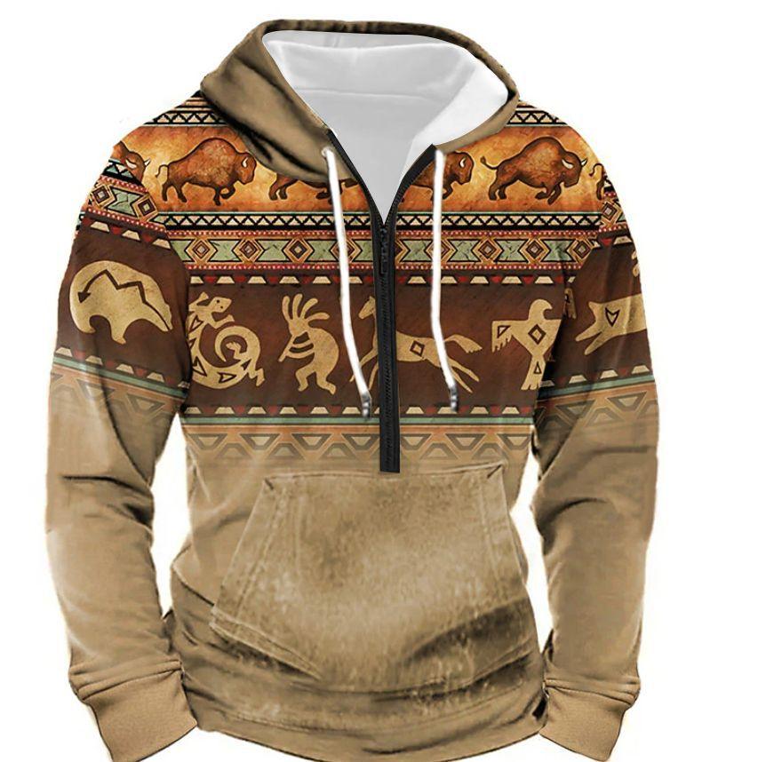 Exclusive Zipper Sweaters Menswear With Pockets — BL 01 — Size L — Side View